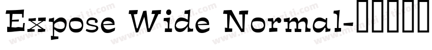 Expose Wide Normal字体转换